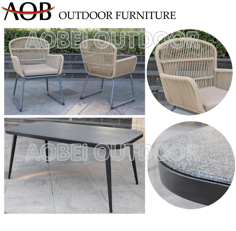 Modern Customized Garden Patio Home Restaurant Resort Bar Bistro Outdoor Dining Rope Chair Furniture