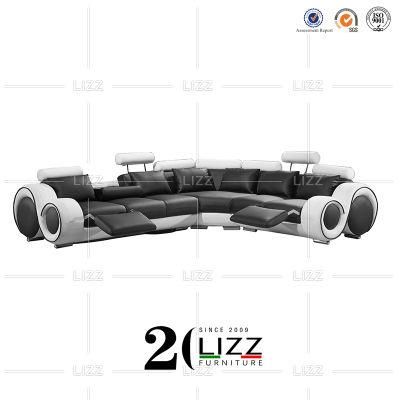 Unique Modern Design High Quality Home Office Furniture European Genuine Leather Sofa