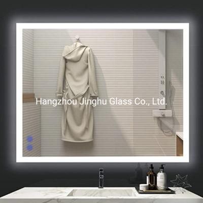 Home Hotel Decorative Makeup cosmetic Frameless LED Smart Mirror with Time &amp; Touch Sensor &amp; Bluetooth &amp; Dimmer &amp; Anti-Fog