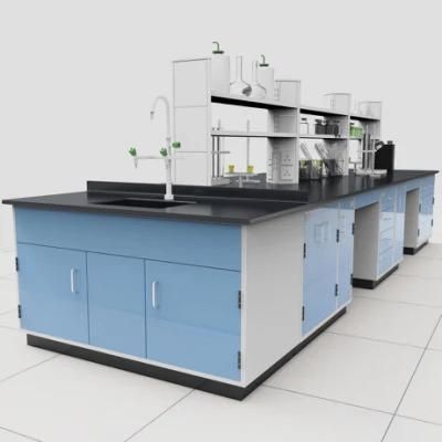 Physical Wood and Steel Aboratory Bench Lab Equipment Lab Table, School Wood and Steel Lab Furniture for Sale/