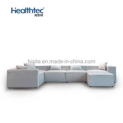Foshan Italy Brand Luxury Design Living Room Leather Sofa Set Furniture, High End Italian Modern Design for Villa