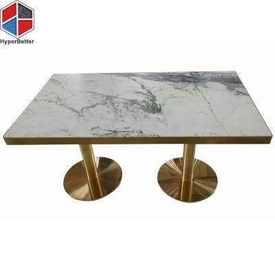 15 Years Factory Directly 6 Seater Stone Dining Table for Restaurant