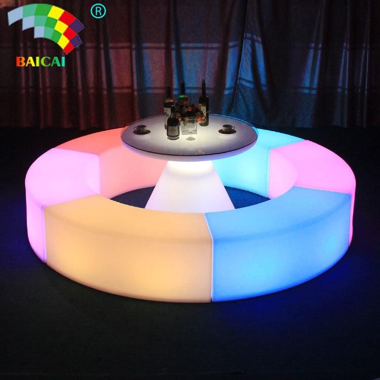 Outdoor LED Lights Round Lounge Chairs