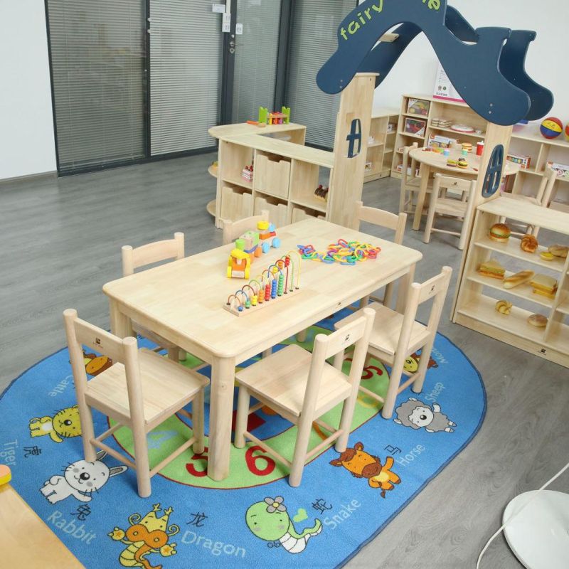 School Furniture Study Classroom Table, Preschool Table, Kindergarten Wooden Table, Children Rectangle Table