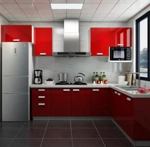 High Gloss Wooden Kitchen Cabinet for Home Kitchens