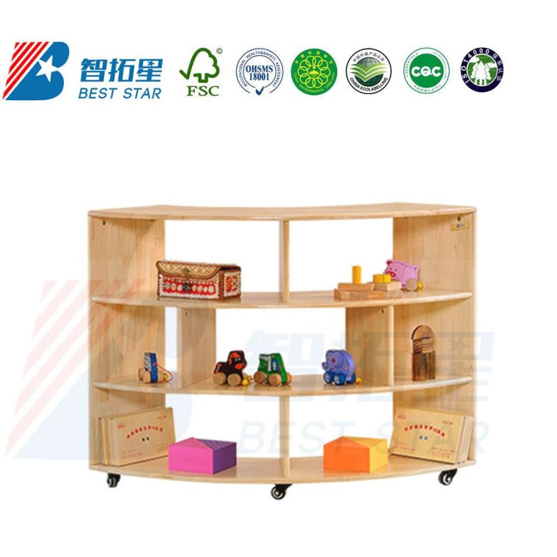 Living Room Wardrobe Cabinet,Playroom Furniture Kids Toy Storage Cabinet,Preschool and Kindergarten Child Bookshelf and Bookcase,Movable Wooden Display Cabinet