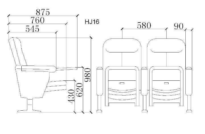 Auditoium Concert Chair, Cinema Theatre Seat, Lecture Hall Conference Church Chair