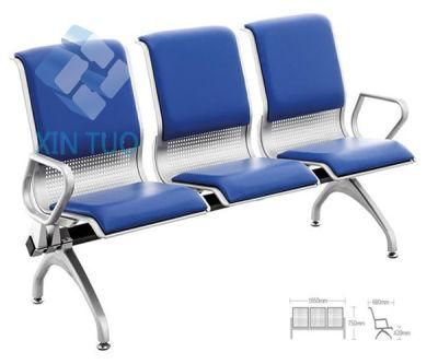 Hospital Metal 4-Seater Waiting Chair/Public Chair with PU
