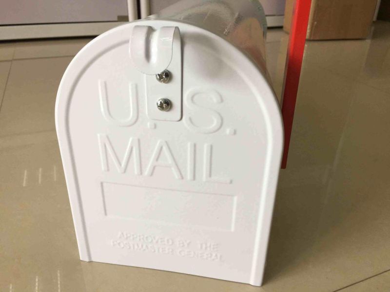 Outdoor Hardware White Color American Letter Box Us Mailbox with Flag