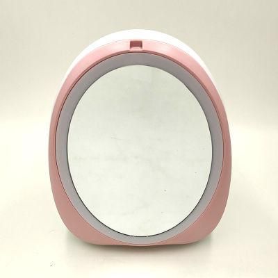 Egg LED Makeup Mirror with Receive Ark Pink and White Fashion Style with USB