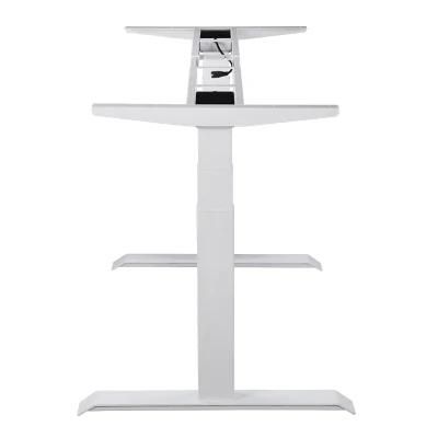 Sit-Stand Motorized Adjustable Height Desk Frame Legs of 3-Stage Dual Motor Electric Sit Stand Desk