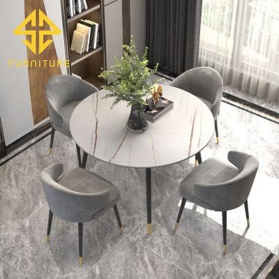 Sawa Modern New Luxury Nordic Stone Round Plate Dining Table