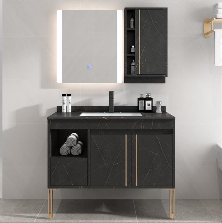 Nordic Bathroom Cabinet Combination Light Luxury Rock Board Modern Simple Bathroom Cabinet