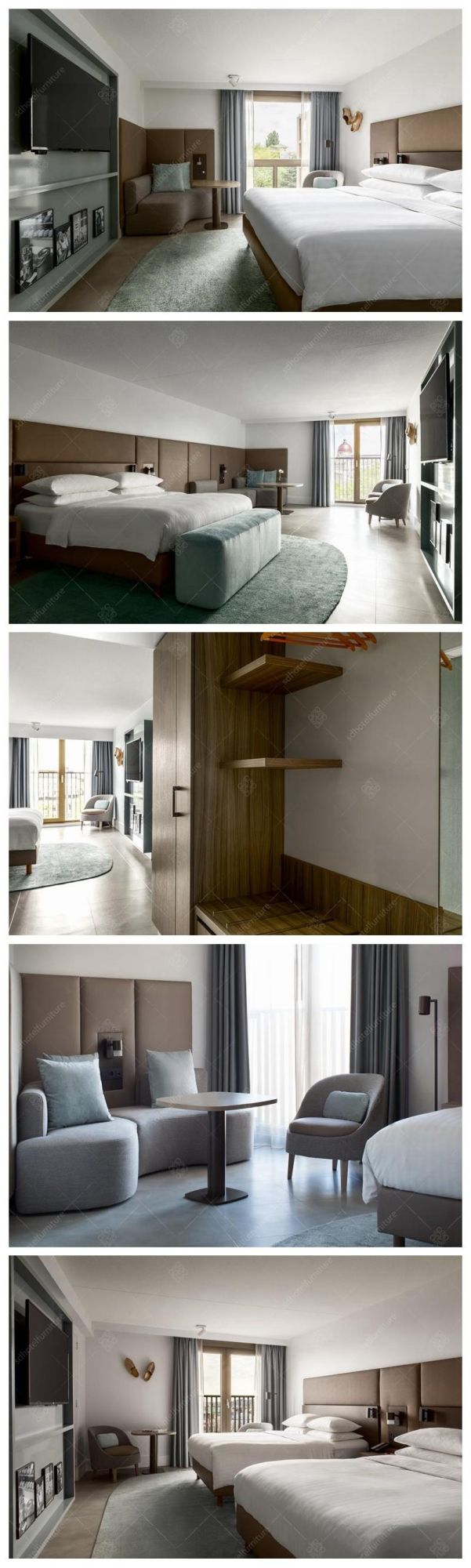 Modern Hotel King Size Bedroom Furniture Sets for 4-5 Stars