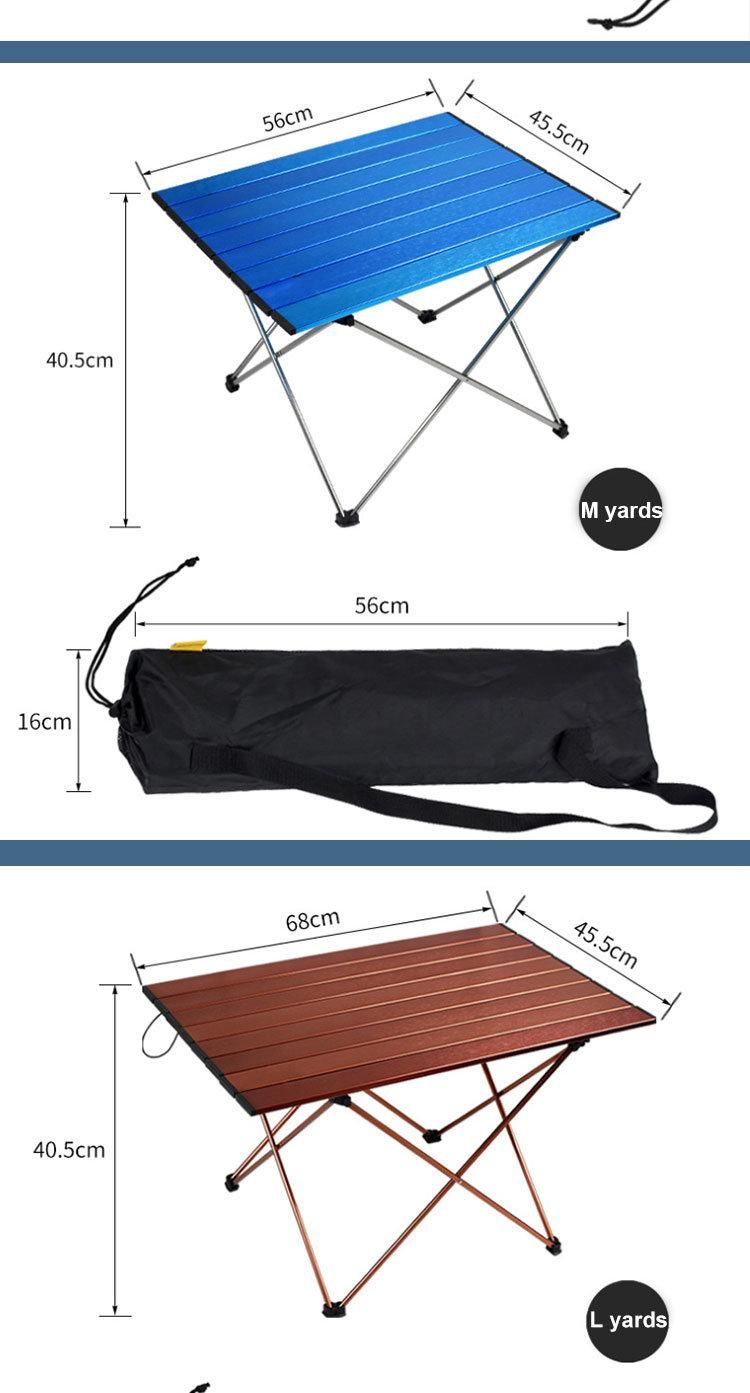 Portable Outdoor BBQ Camping Picnic Folding Table Lightweight Aluminum Alloy Assembly Modern Design Outdoor Tables
