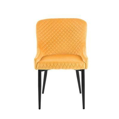 Modern Design Classic Dining Chair Metal and Fabric Upholstered Restaurant Chair Dining Chair