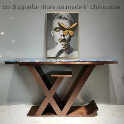 Modern LV Console Table with Marble Top for Home Furniture