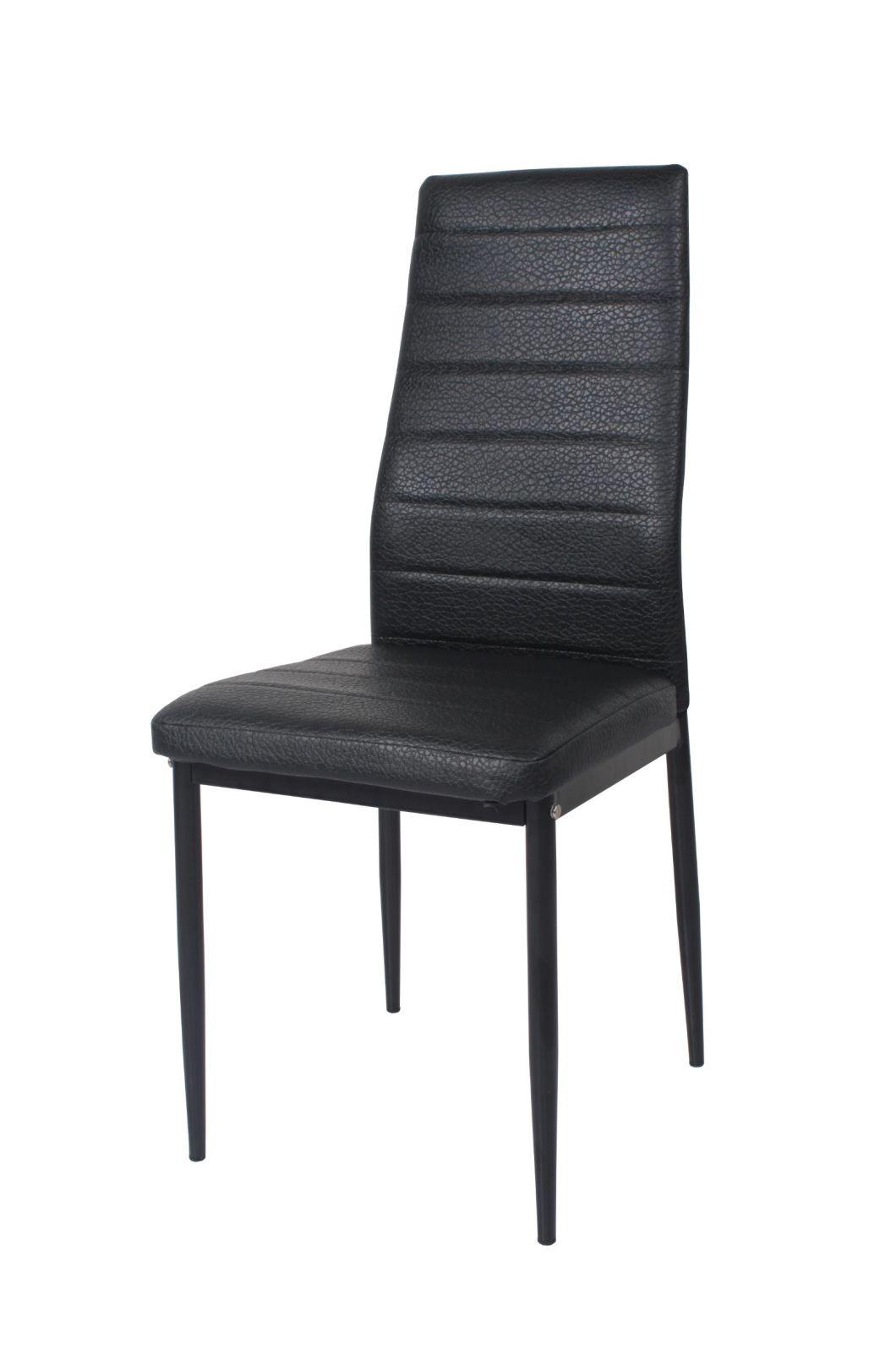 Modern Furniture Cheap PU Dining Chair with Steel Tube Legs