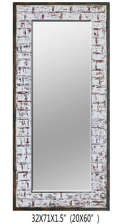 Factory Handmade Wood Mirror Large Size Bathroom Mirrors Colorful Mirror Home Decoration Furniture (LH-M170713)