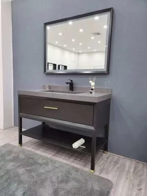 2020 Latest Solid Wood Plywood Bathroom Cabinet Vanity Hotel Furniture