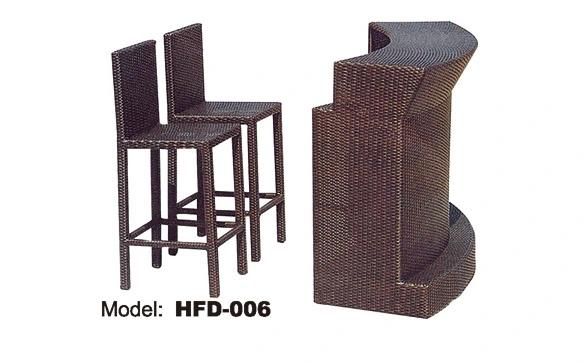 Outdoor Rattan Bar Set Garden Bar Chair Hotel Bar Table Bar Chair Cafe Bar Table Bar Stool