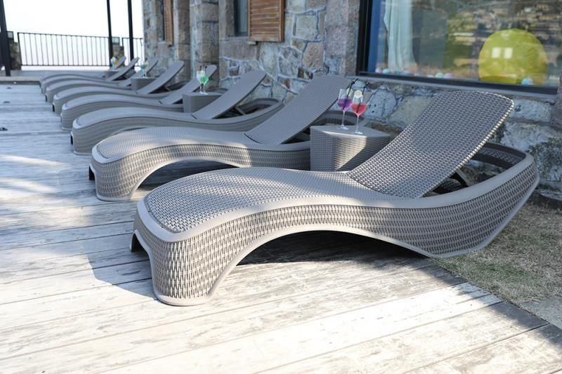 Adjustable Poly Rattan Sun Bed (ER-01G)