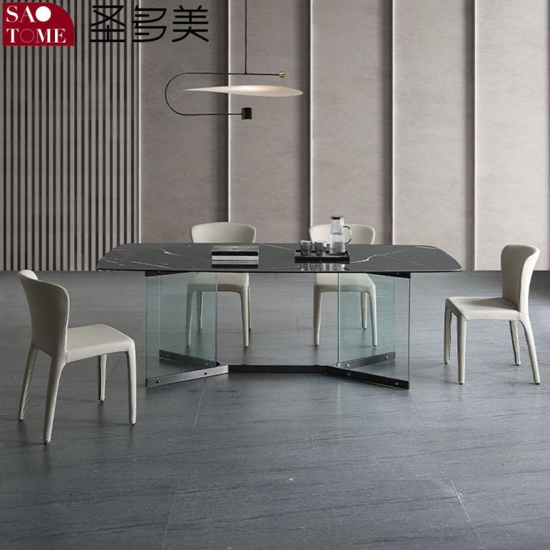 Modern Living Room Rock Board Furniture Acrylic Dining Table