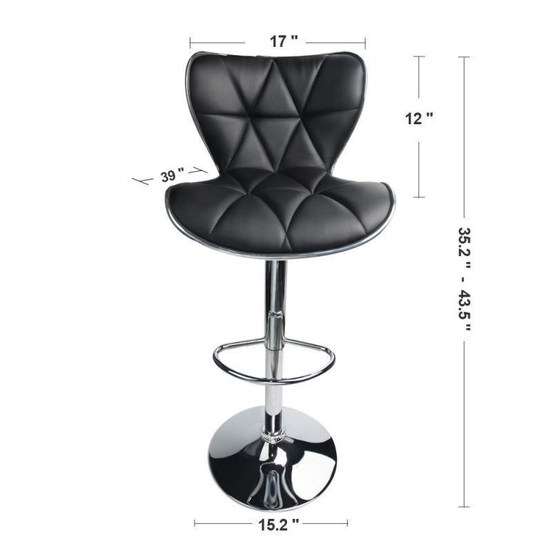 Customized Professional Black Barstool Outdoor Modern Metal Restaurant Chair Bar Stool Bar Furniture