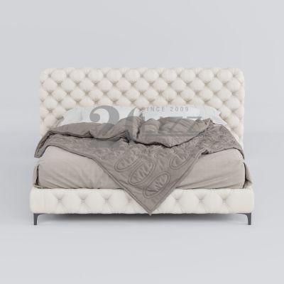 European Style Minimalist Solid Wood Home Furniture Modern Simple Bedroom Genuine Leather Bed