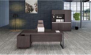Wooden Frame Metal Legs Manager Desk Modern Office Furniture