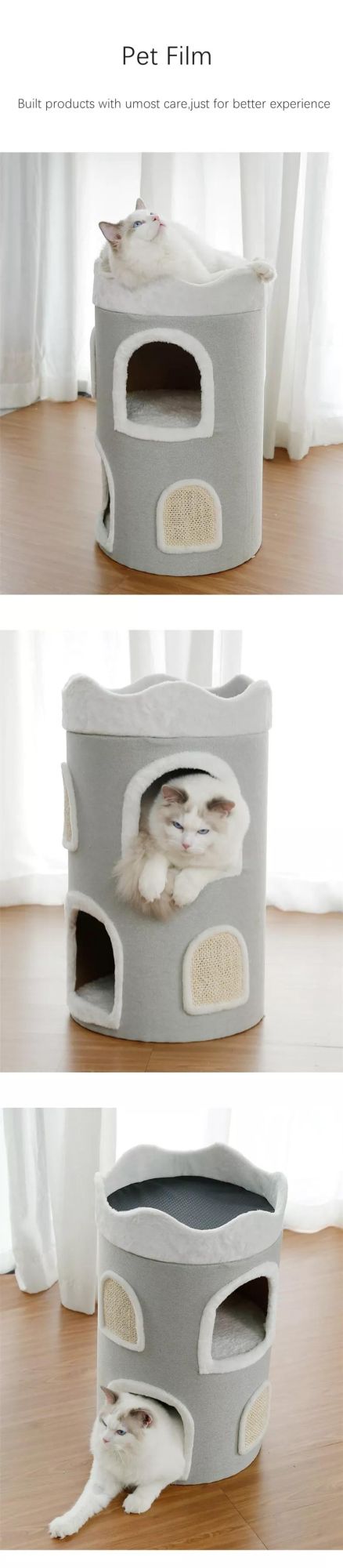 Modern Cat Furniture Cat Play House for Fun Cat Castle