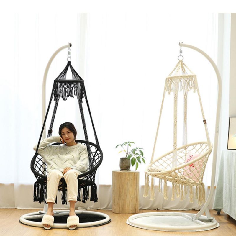 Modern Indoor Living Room Cotton Rope Hammock Bedroom Hanging Swing Chair