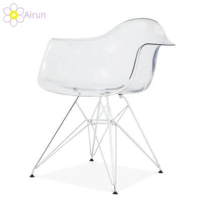 Home Furniture Restaurant Office Coffee Shop Transparent Clear PC Plastic Dining Chair for Sale