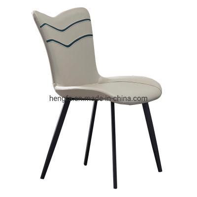 Wholesale Frame Metal Frame Legs Cover Leather Cushions Dining Chairs