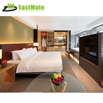 Modern Hotel Bedroom Solid Wood King Bed Furniture