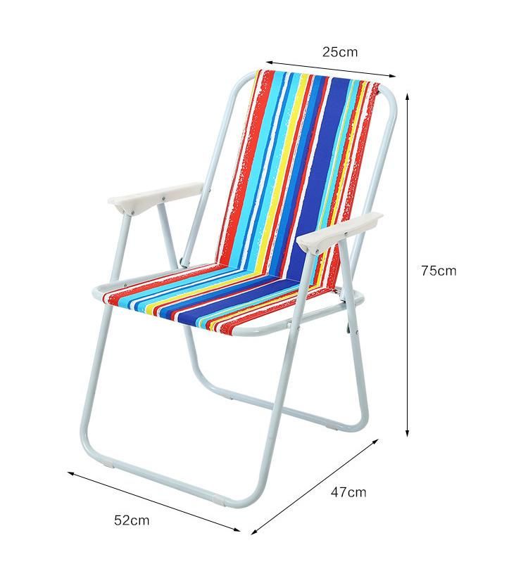 High Back Beautiful Printed Fabric Design Printing Folding Spring Chair