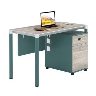 2021 Fashion Modern Home Furniture New Design Staff Office Workstation Table Desk with Drawer Cabinet