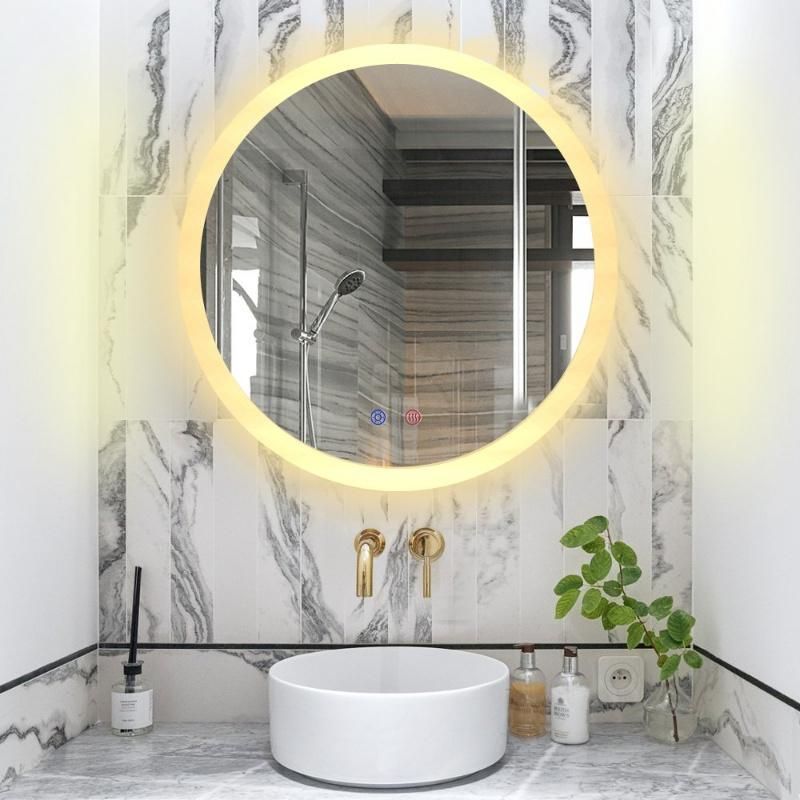 IP44 Water Proof Round LED Backlit Bathroom Mirrors with Anti-Fog