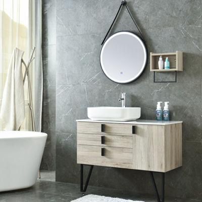Modern Wall Mounted Cabinet Bathroom Vanity with Sink and Mirror