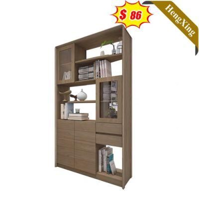 Log Color Modern Wooden Style Living Room Kitchen Furniture Open Storage Cabinet