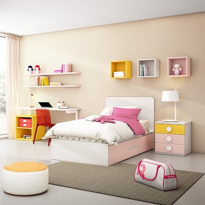 New Design Lovely Wooden Kids Bed Furniture in Bedroom Furniture Set