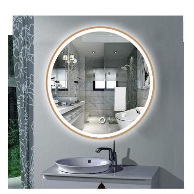 Modern Home Round Backlit LED Lighted Bathroom Mirror Decorative Bath Wall Mirror