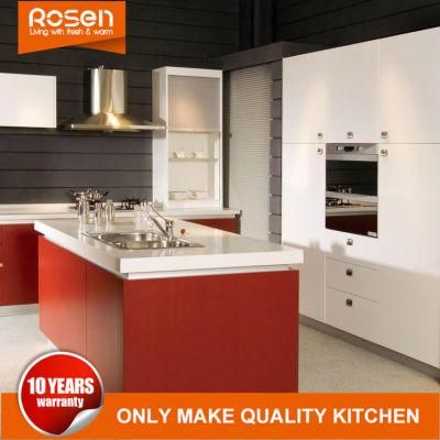 Modern Style Red and White High Glossy Lacquer Kitchen Cabinet