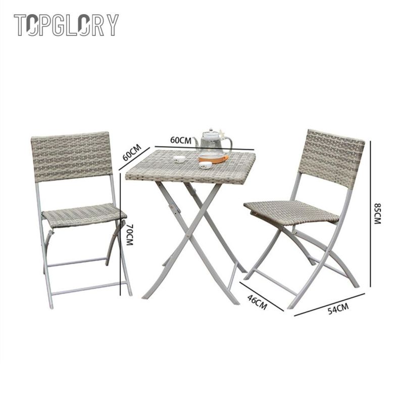 Modern Outdoor Furniture Home Hotel Restaurant Patio Garden Sets Dining Table Set Iron Rattan Table and Chair