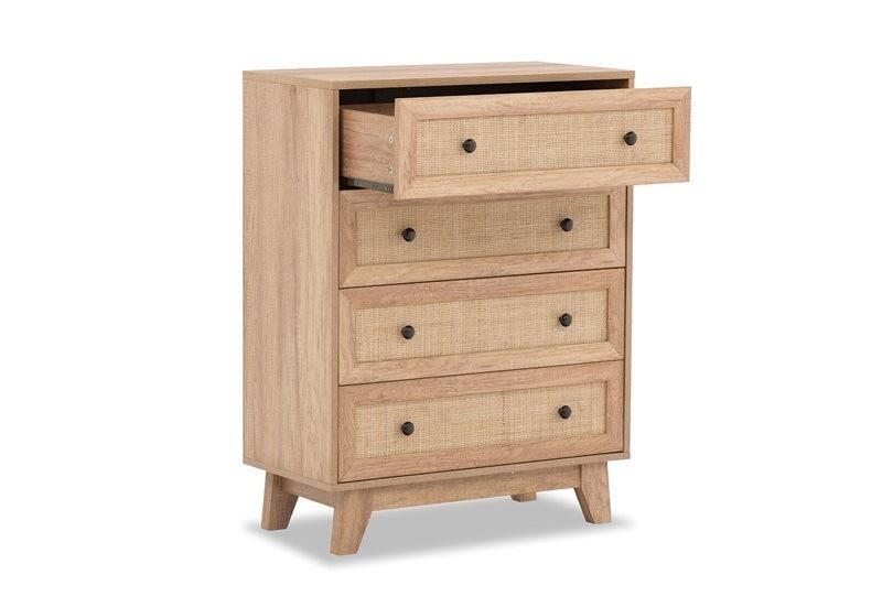 Modern Wood Chest with Drawers