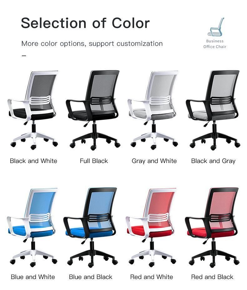 Rolling Modern High Back Lumbar Support Commercial Furniture Armrest Headrest Staff Task Desk Office Mesh Chair