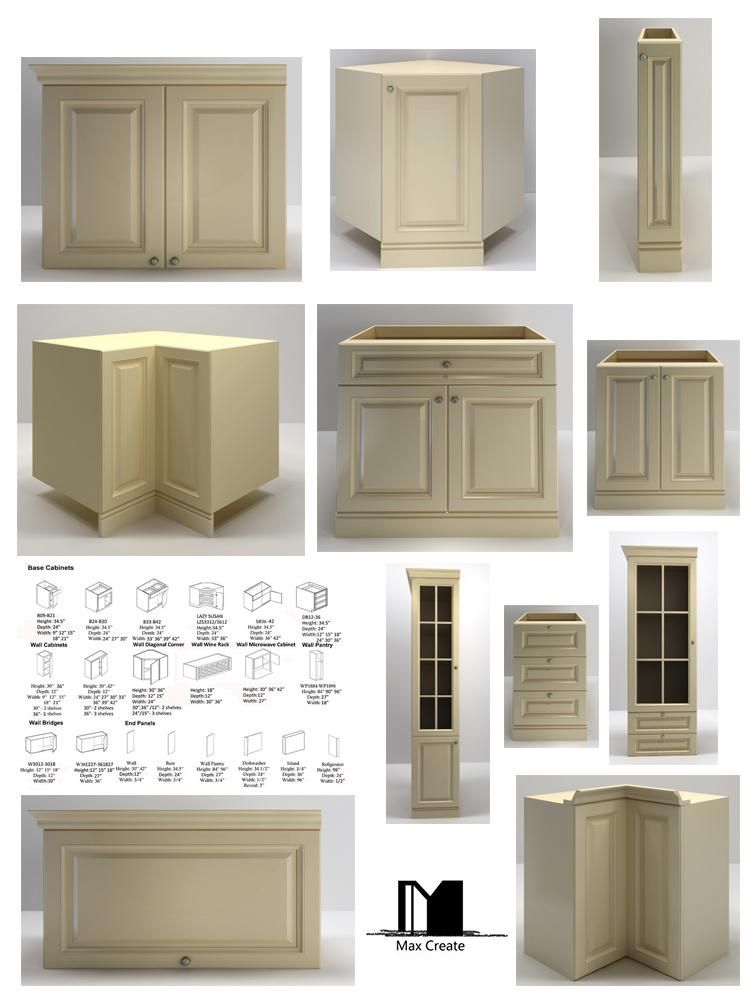 Kitchen Furniture Design Wood Veneer Kitchen Cabinet for Wholesales