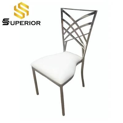 2020 New Arrival Contemporary Silver Metal Frame Dinner Chair