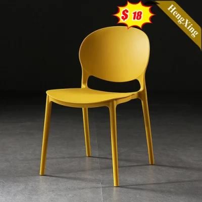 Wholesale Modern Designer Dining Room Furniture Armless Stackable PP Plastic Chairs