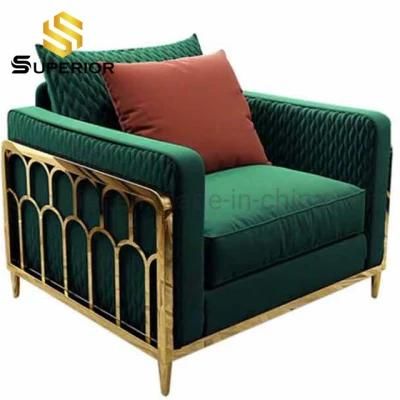 Luxury Living Room Furniture Classic Import Velvet Fabric Sofa